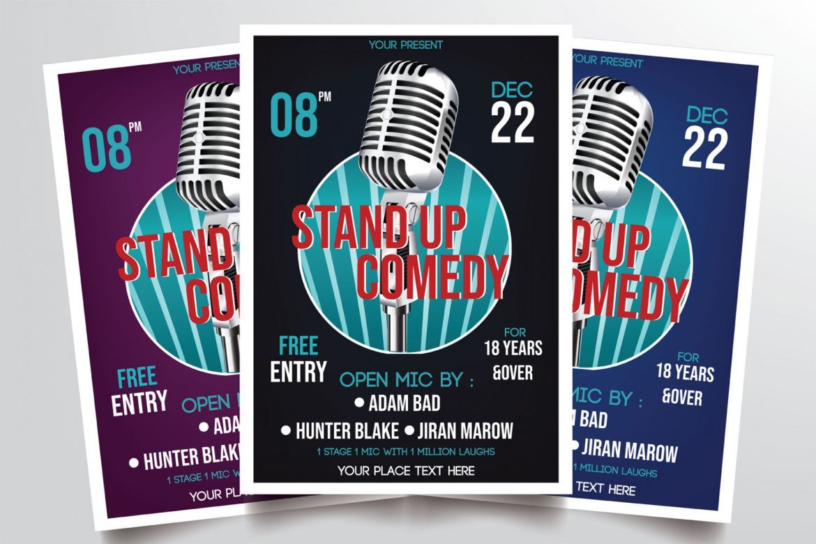 Stand Up Comedy Flyer Template | Deeezy