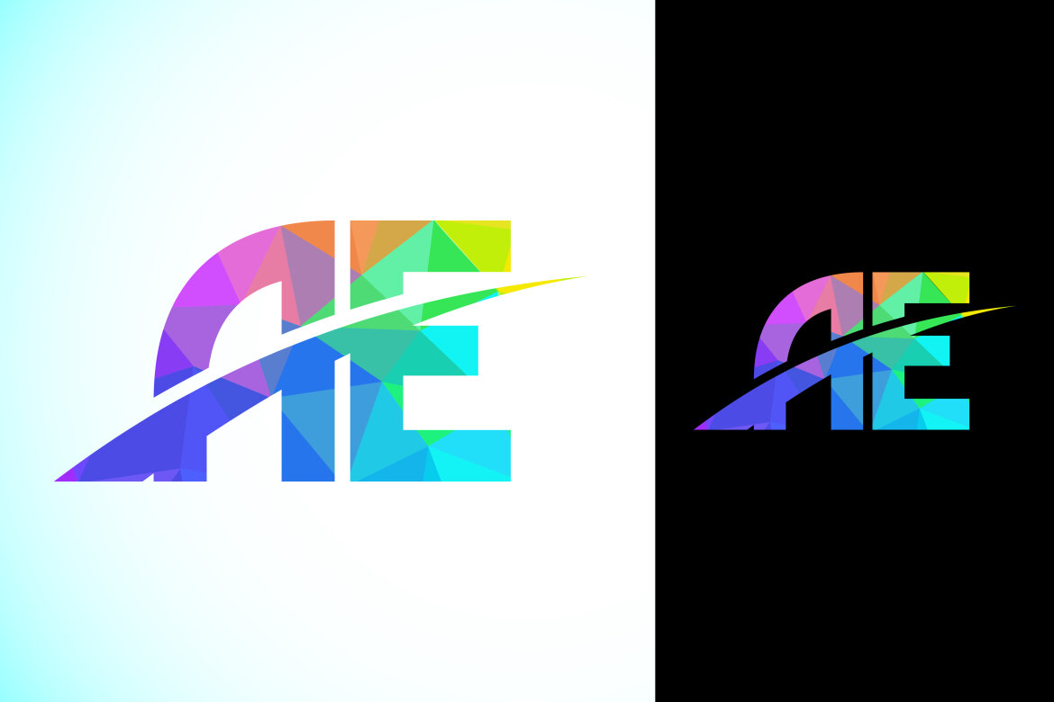 Polygonal Letter A E Logo 