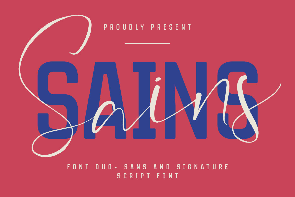 Sains Font Duo Sans Script | Deeezy