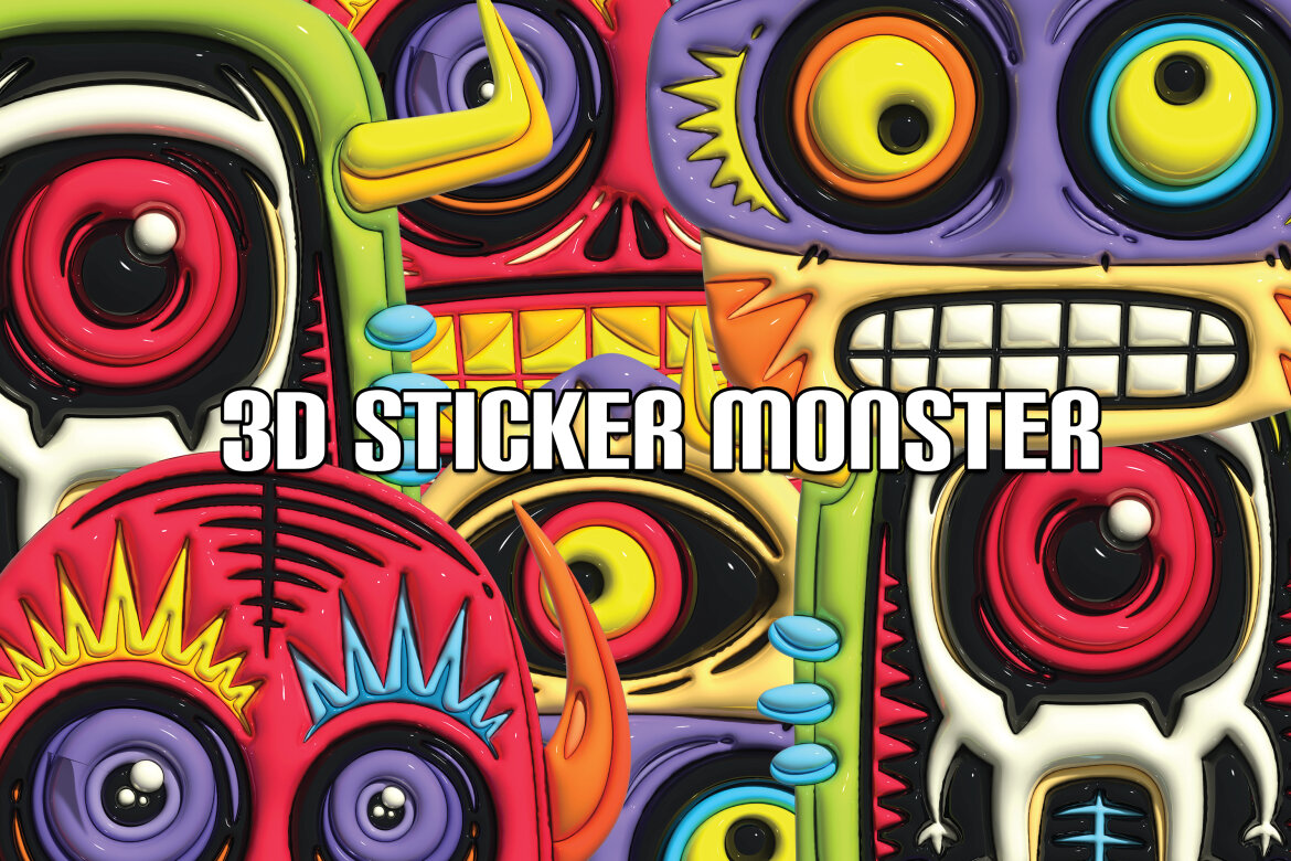3D Sticker Monster Deeezy 3d-sticker-monster-deeezy