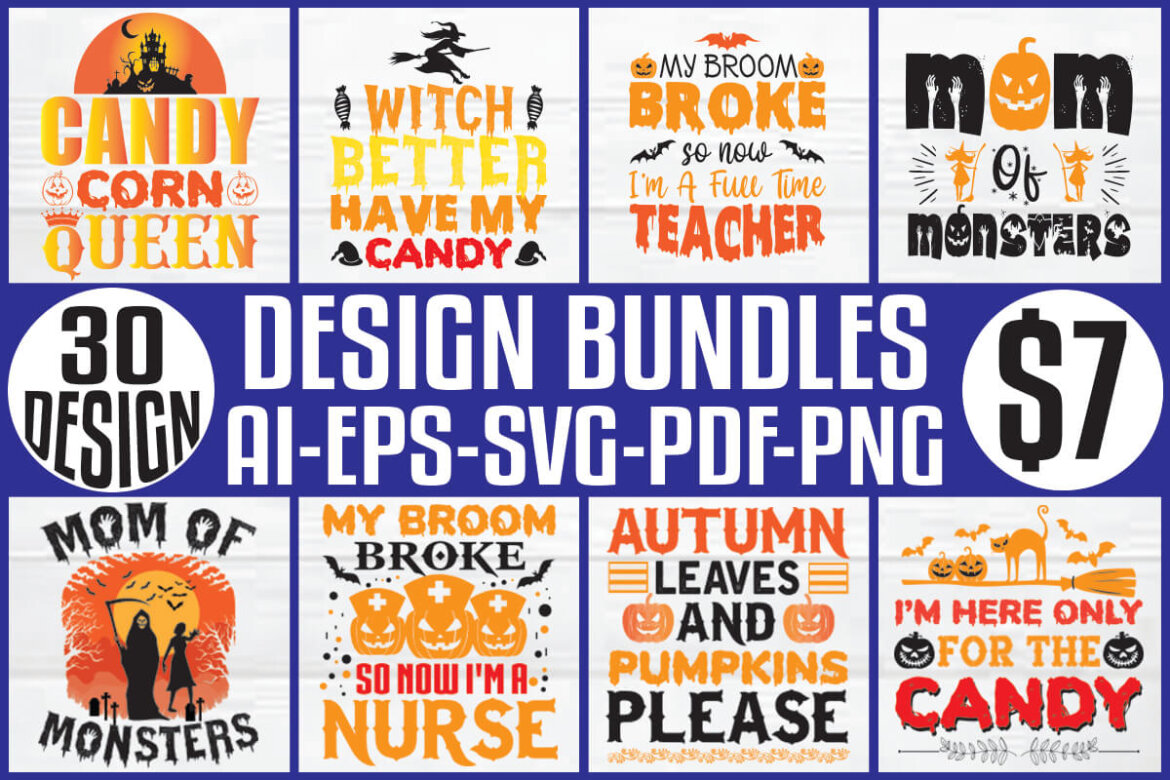 FREE Halloween T-shirt Design Bundle | Deeezy