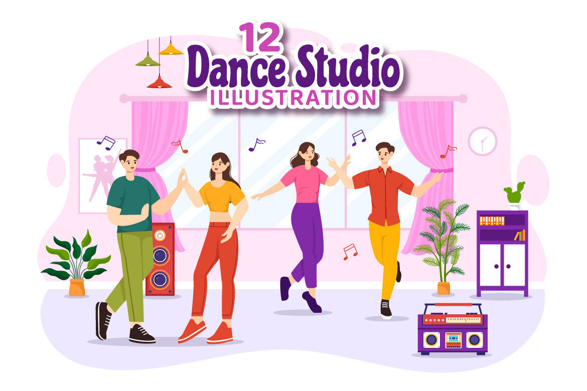 12 Dance Studio Illustration | Deeezy