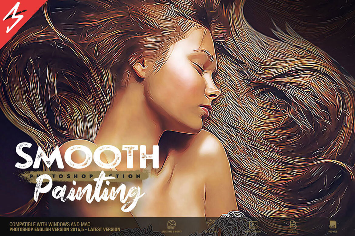 Smooth Painting Photoshop Action | Deeezy