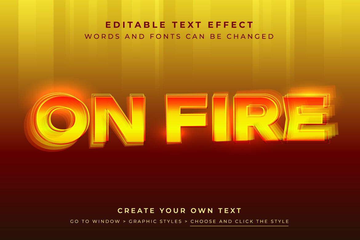 Vector Text Effect - Burning Fire Style | Deeezy