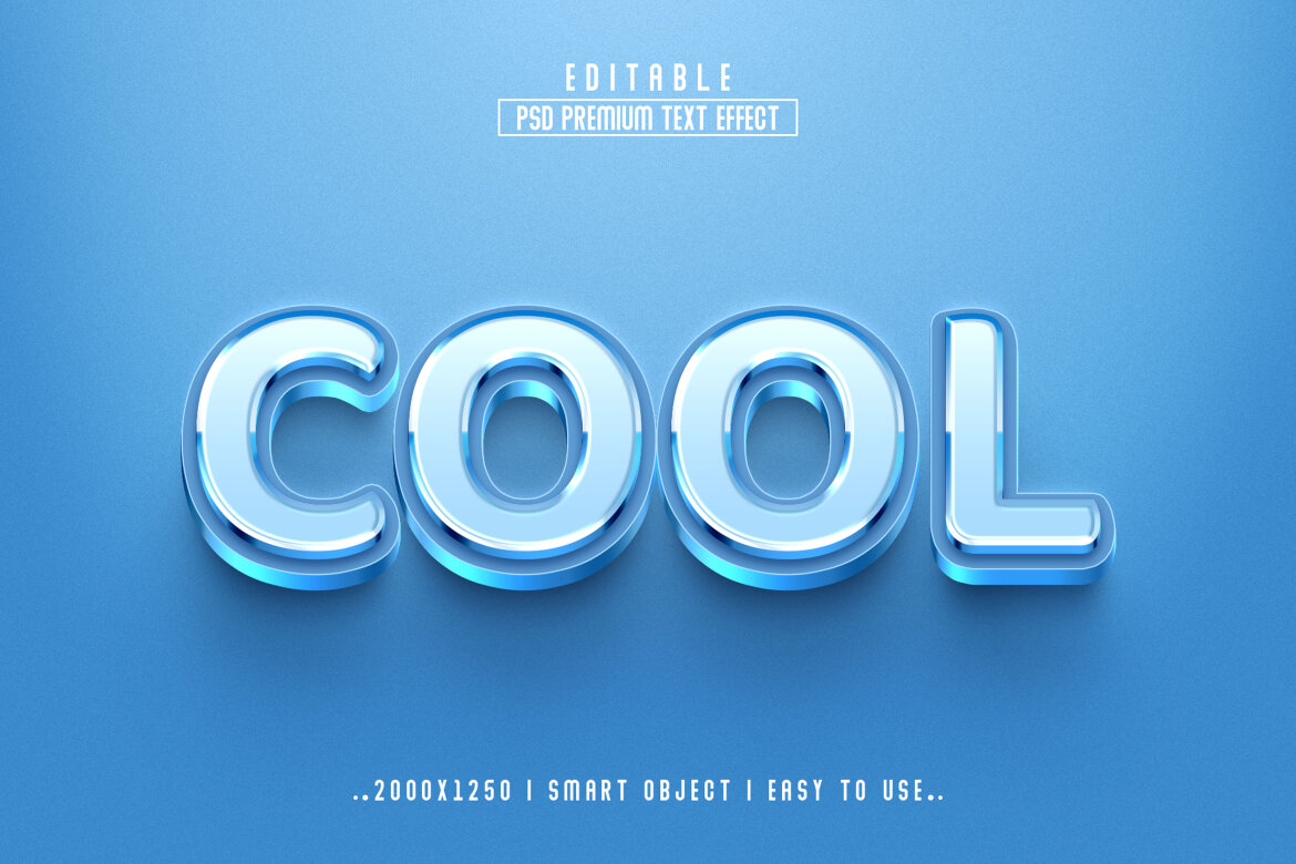 FREE cool 3D editable psd text effect | Deeezy