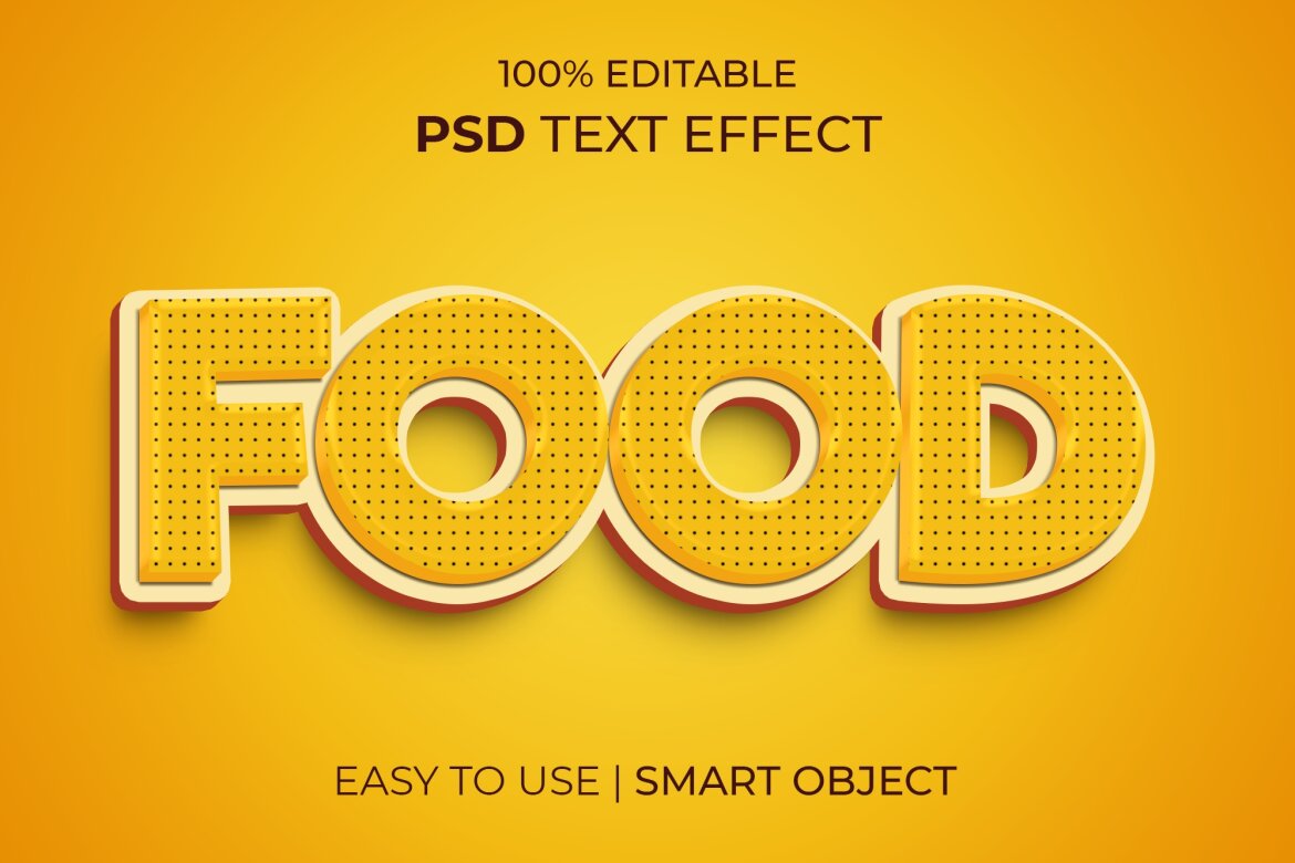 Editable food style text effect | Deeezy