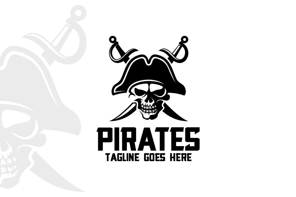 Logotipo do pirates skull e sport
