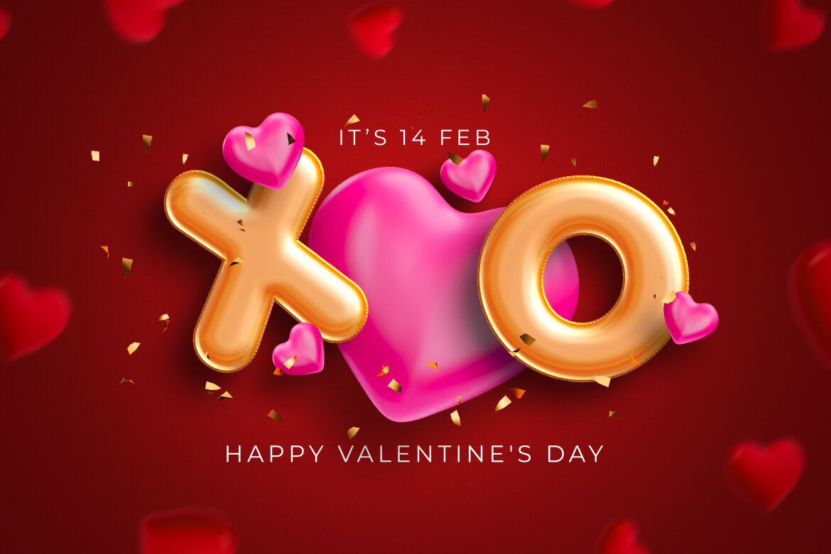 Valentine's day text effect 3D editable psd Modern style (14) | Deeezy