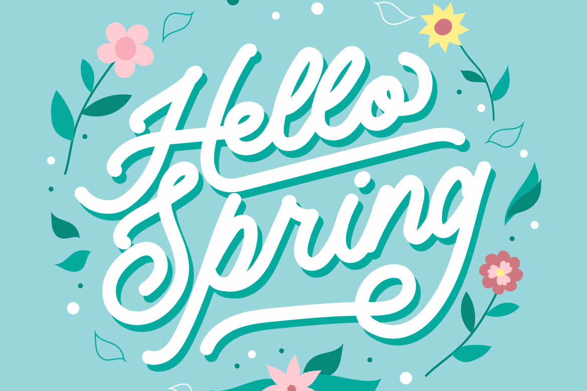 Vector Hello Spring Illustration | Deeezy