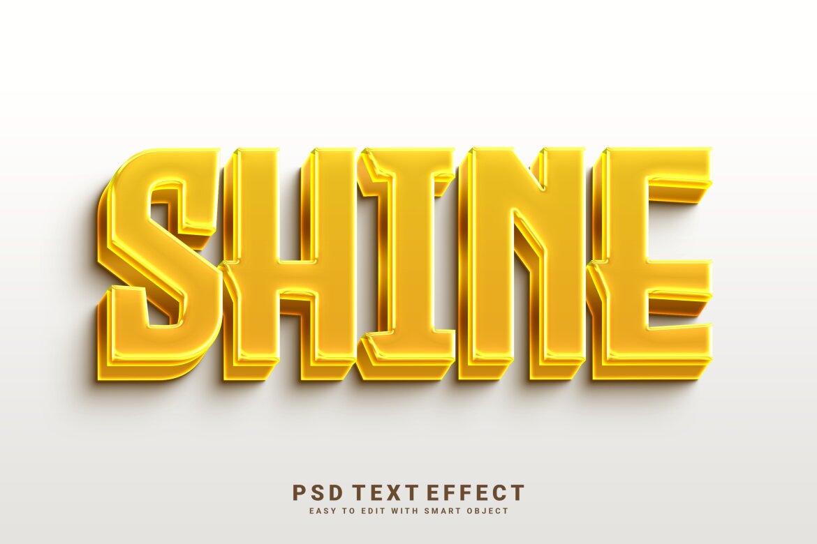 Shine Editable Premium 3d Psd Text Effect (2) | Deeezy