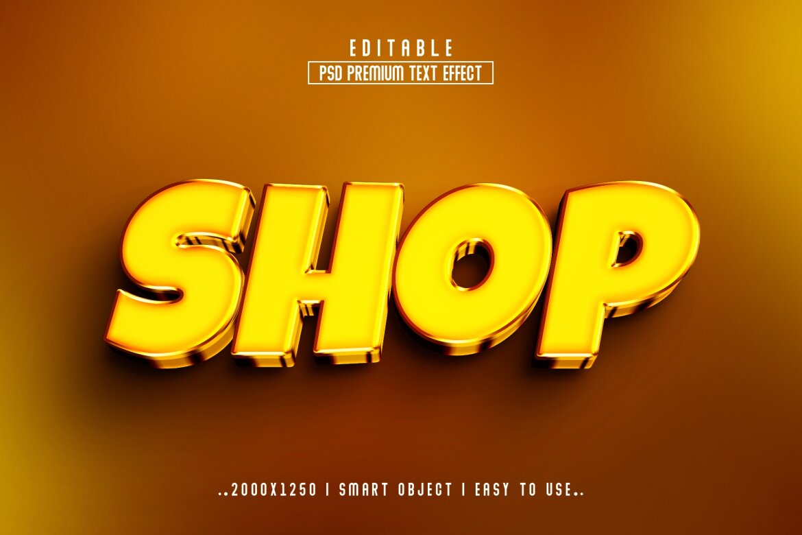 FREE Shop Editable Psd Text Effect (3) | Deeezy