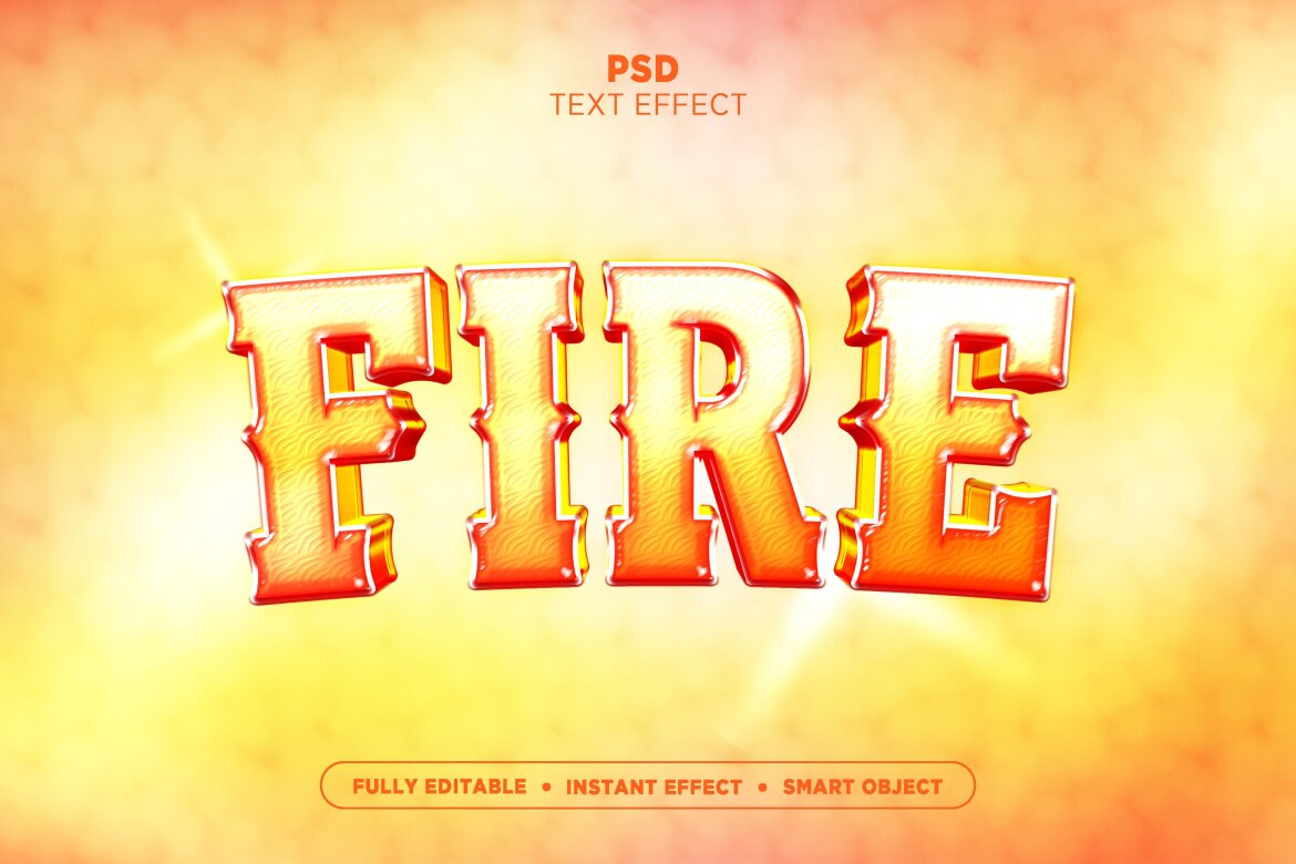 Fire Burn 3d Premium Quality Editable Psd Text Effect (2) | Deeezy