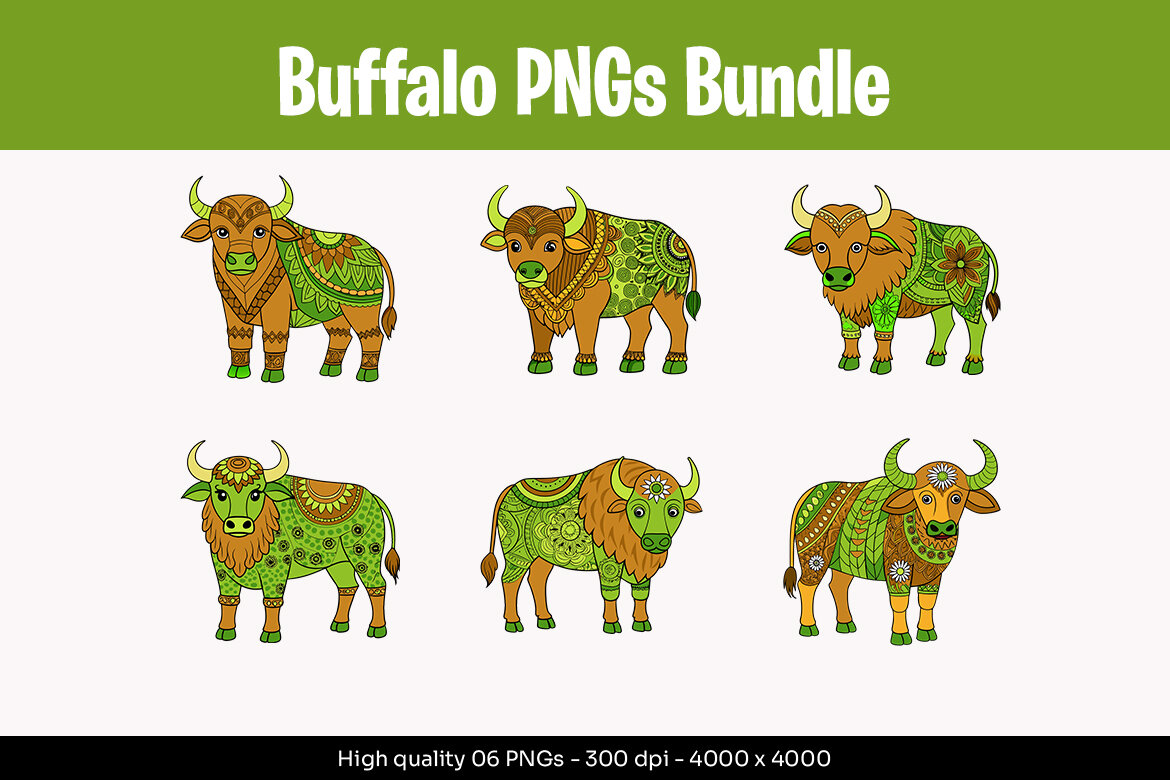 Buffalo designs PNG Bundle | Deeezy