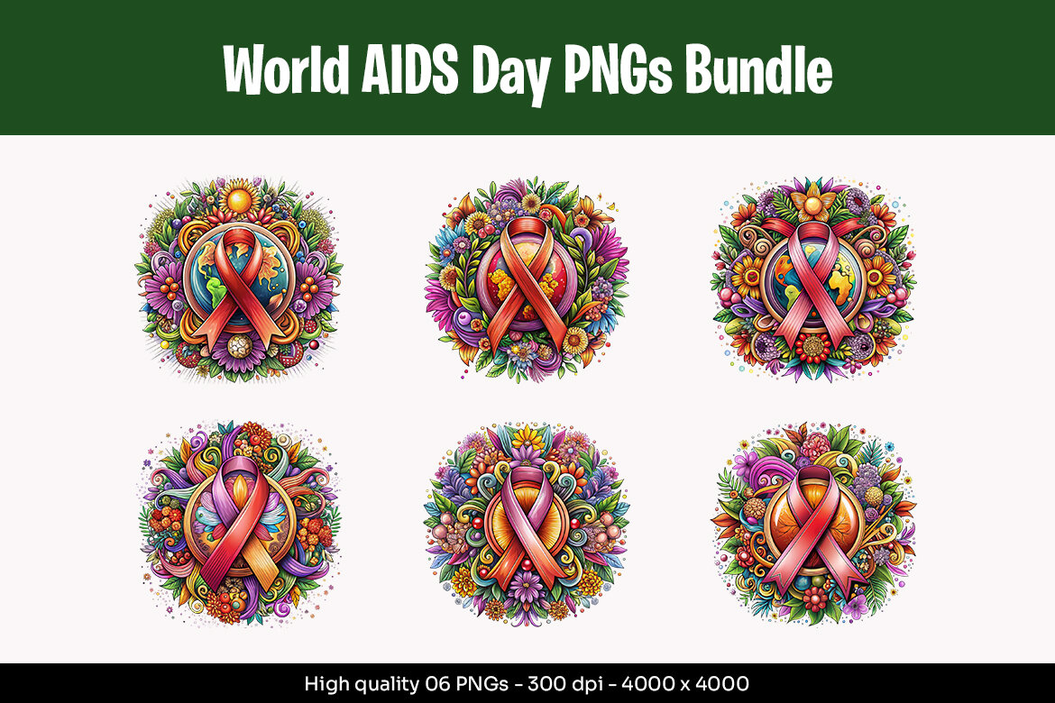 World AIDS Day Designs PNG Bundle | Deeezy