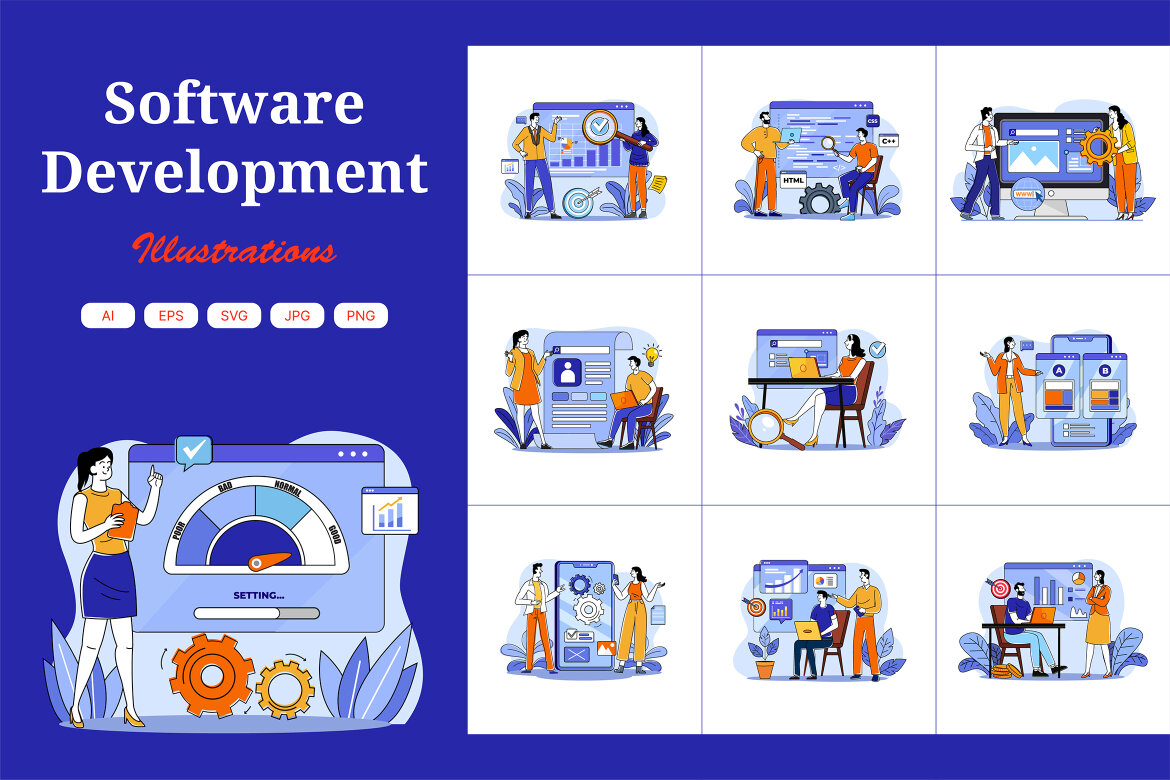 M687_Software Development Illustration Pack | Deeezy