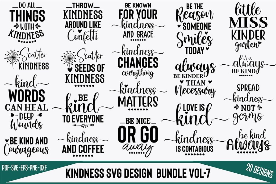 Kindness SVG Design Bundle | Deeezy