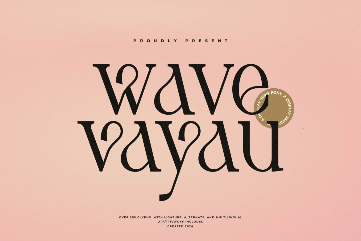 Wave Vayau | Display Serif Font | Deeezy