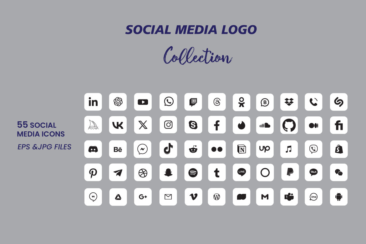 Rounded square social media icons | Deeezy
