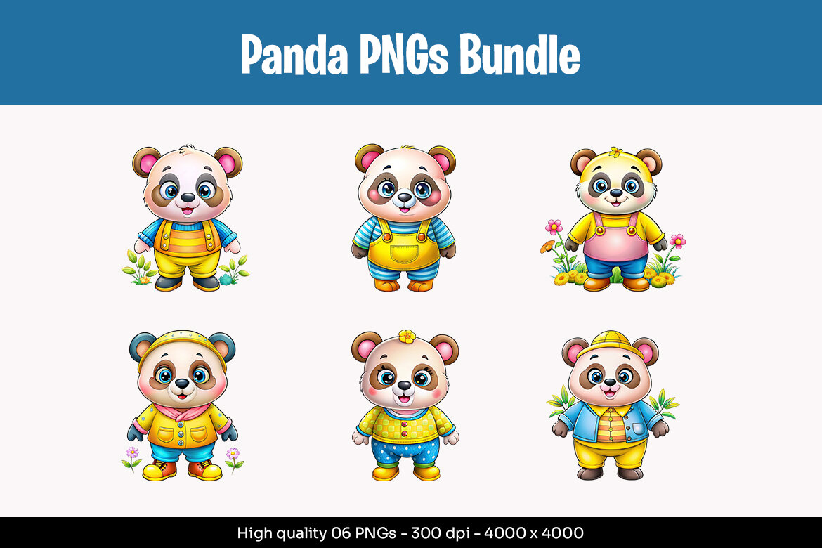 Panda Designs PNG Bundle | Deeezy