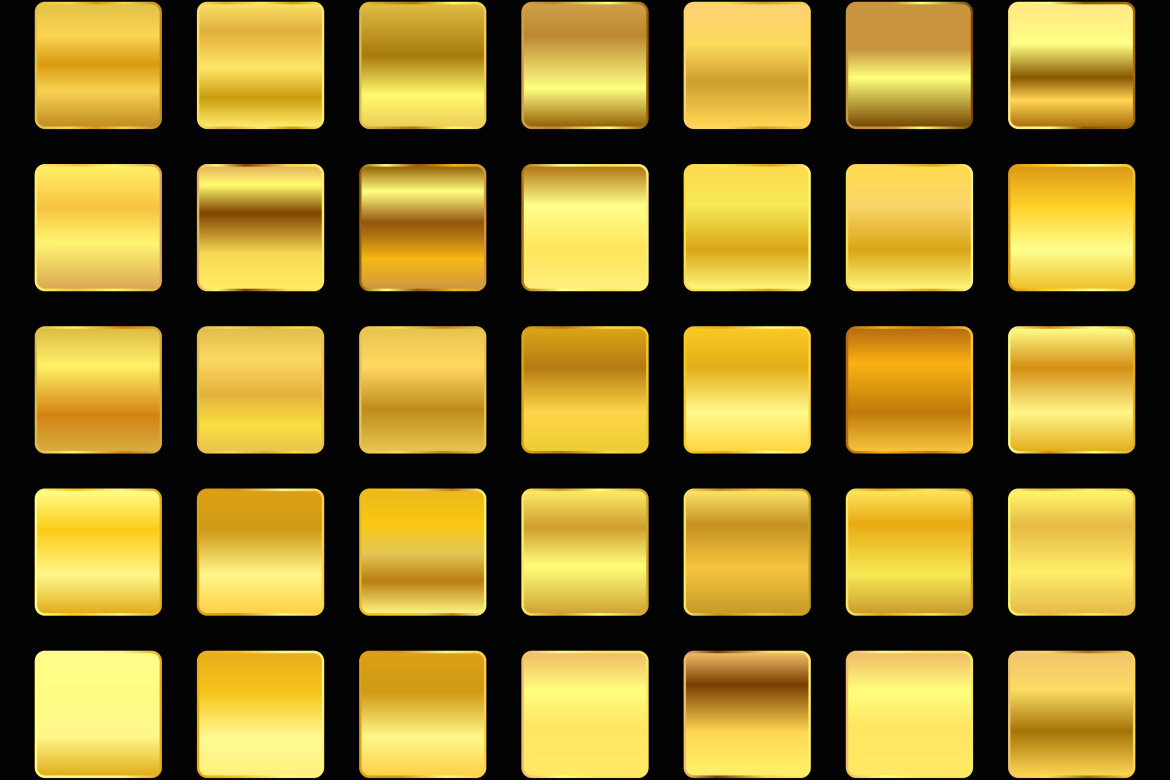 Big set of golden gradient panels | Deeezy