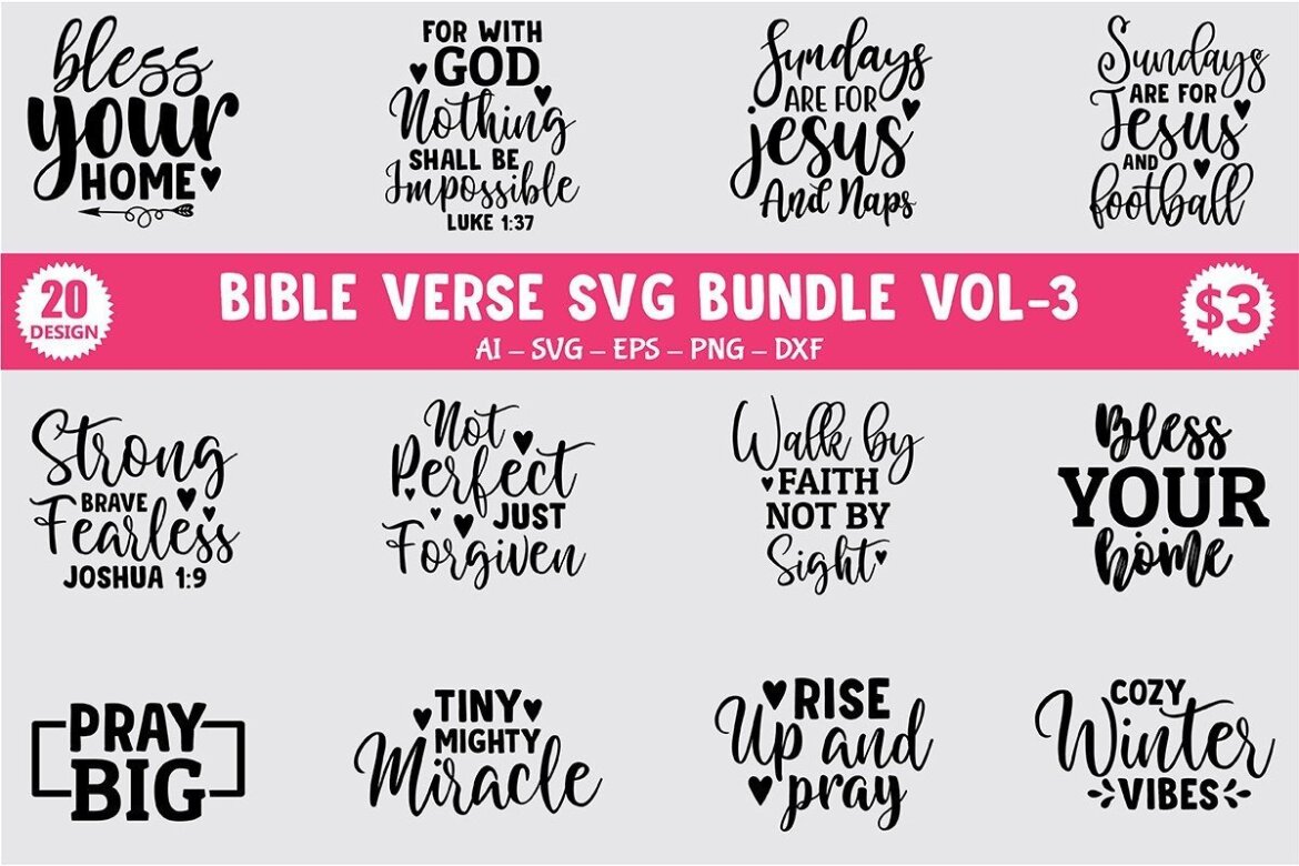 Bible Verse SVG Bundle | Deeezy