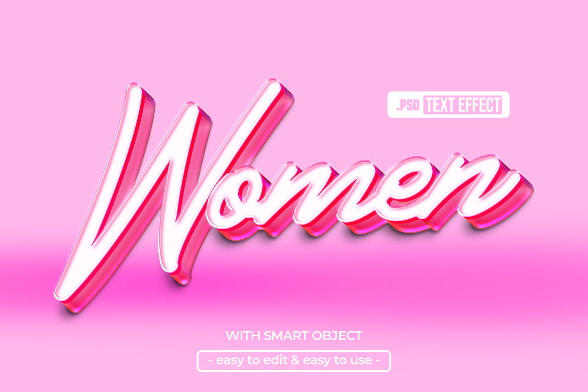 Women editable text effect | Deeezy