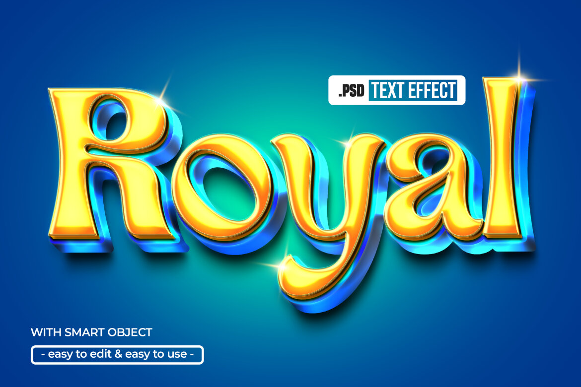 Royal - Editable 3D Text Effect | Deeezy