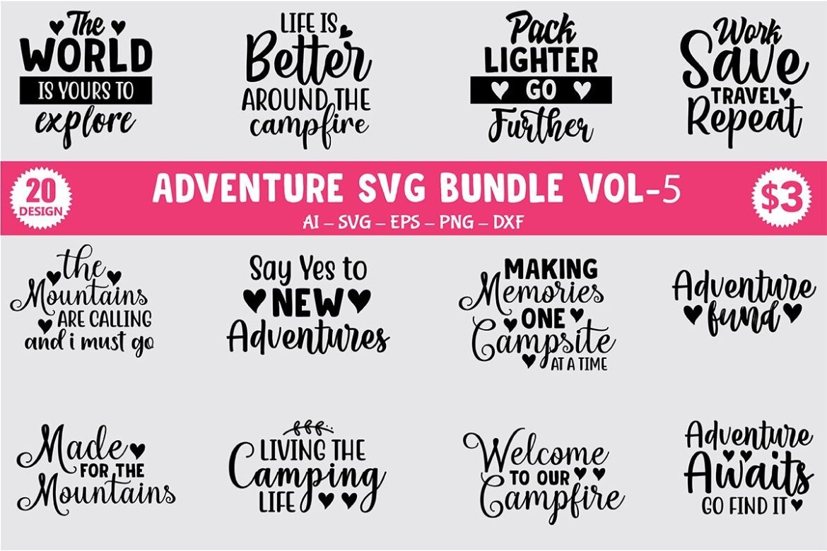 Adventure SVG Bundle | Deeezy