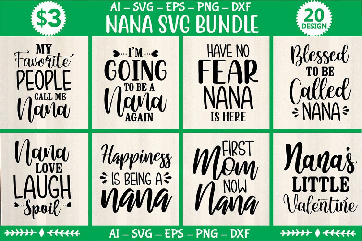 Nana SVG Bundle | Deeezy