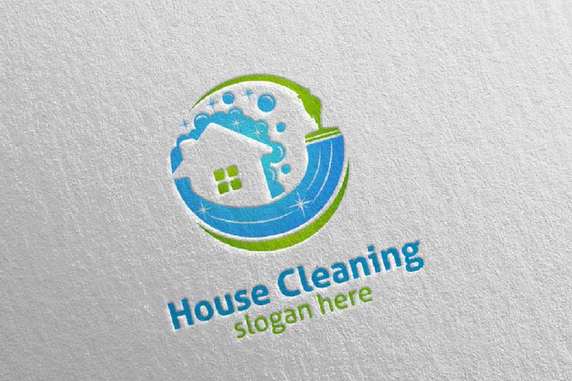 Cleaning Service Logo with Eco Friendly 17 | Deeezy