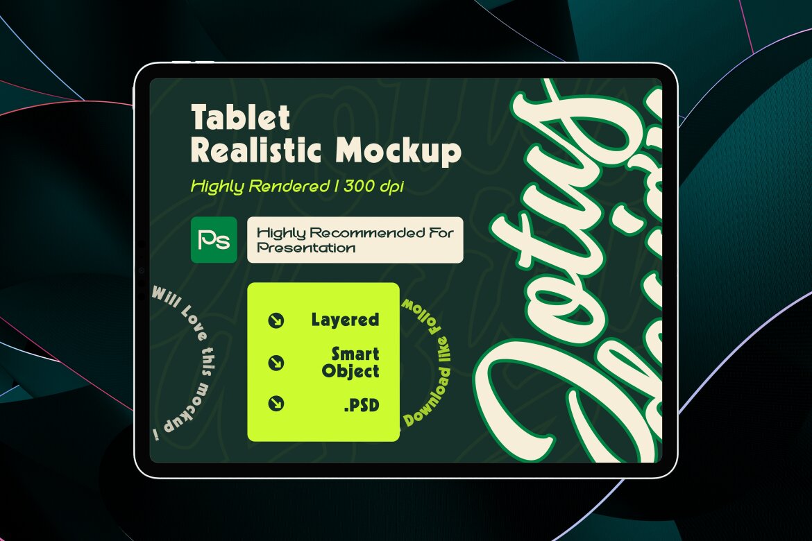 Tablet Psd High Quality Rendered Editable Mockup (10) | Deeezy