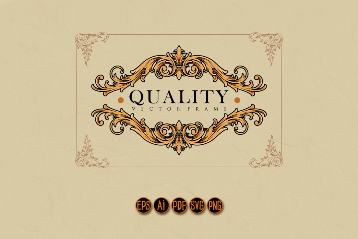Classic brand badge with flourish ornament | Deeezy