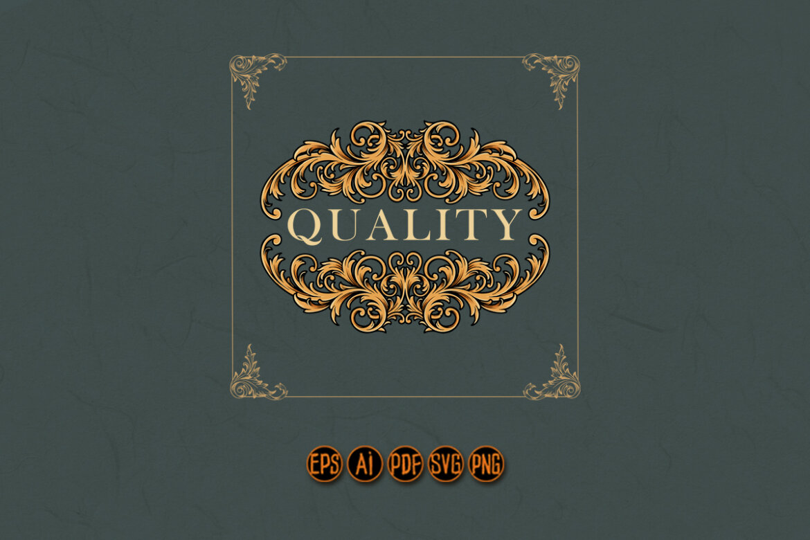 Classic badge elegant best ornament SVG | Deeezy