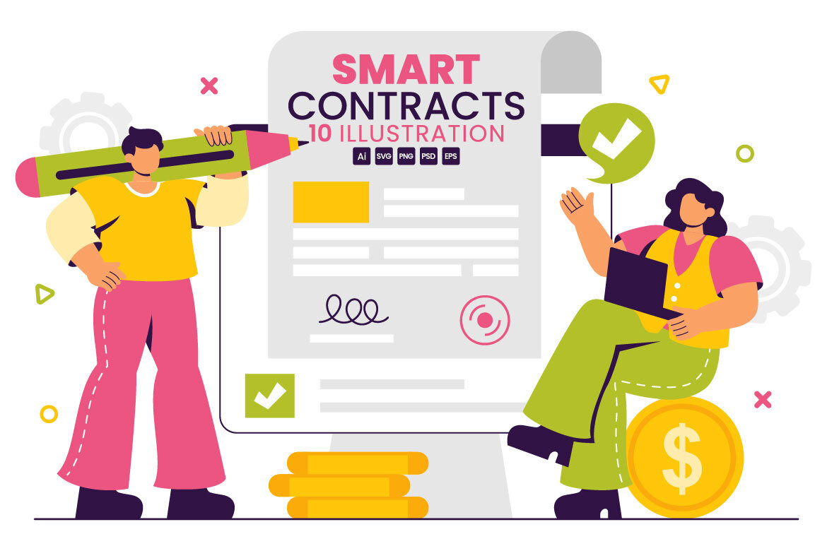 10 Digital Smart Contract Illustration | Deeezy
