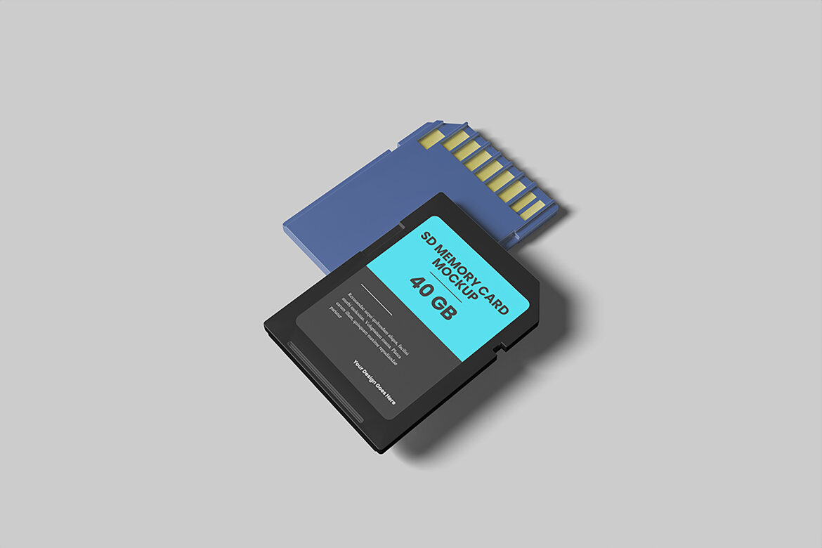 Perspective SD Memory Card Mockup | Deeezy