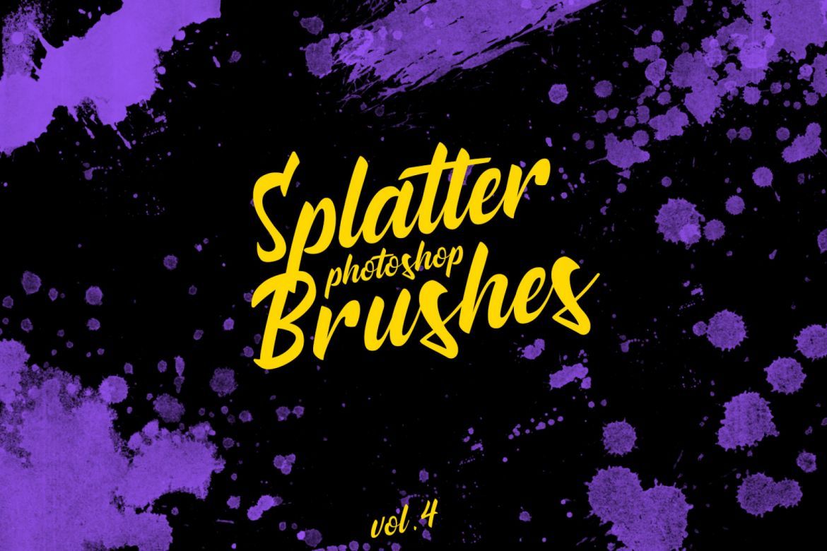Splatter Stamp Photoshop Brushes Vol. 4 | Deeezy