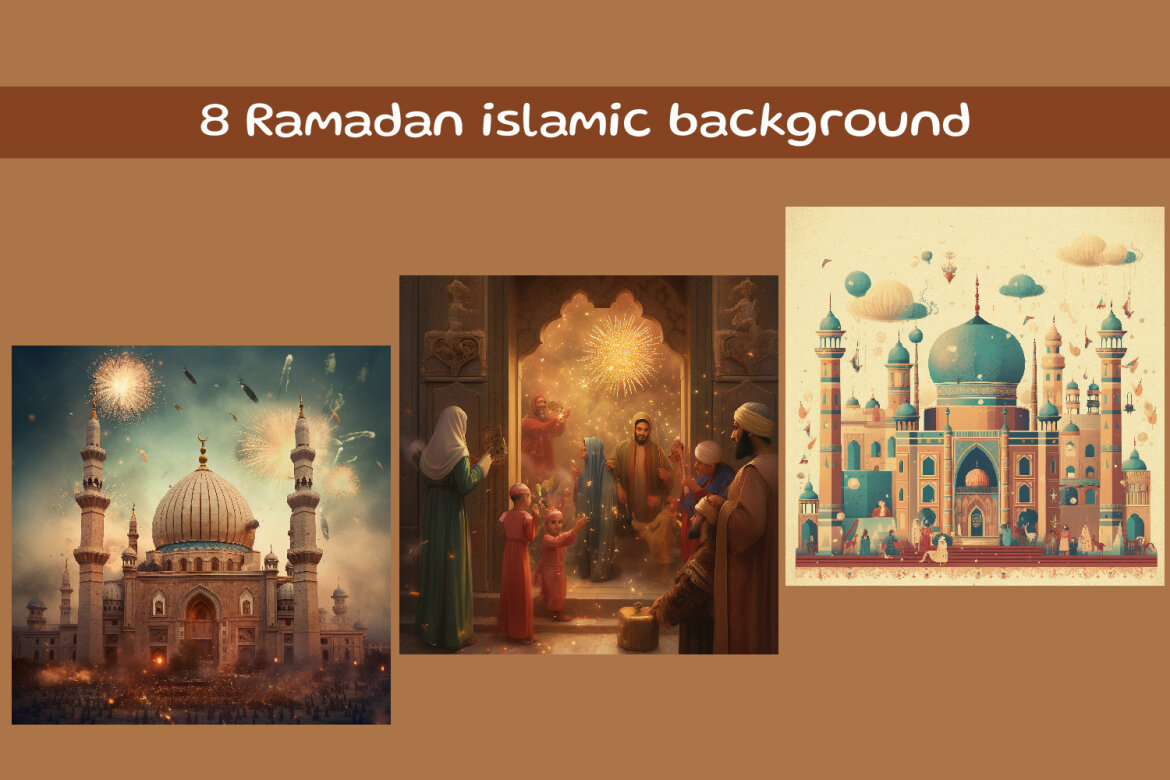 ramadan background orange