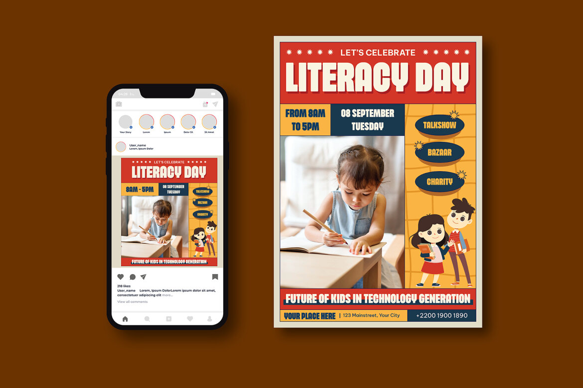 World Literacy Day Flyer | Deeezy