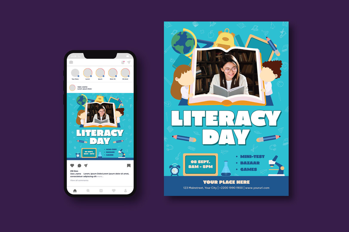 World Literacy Day Flyer | Deeezy
