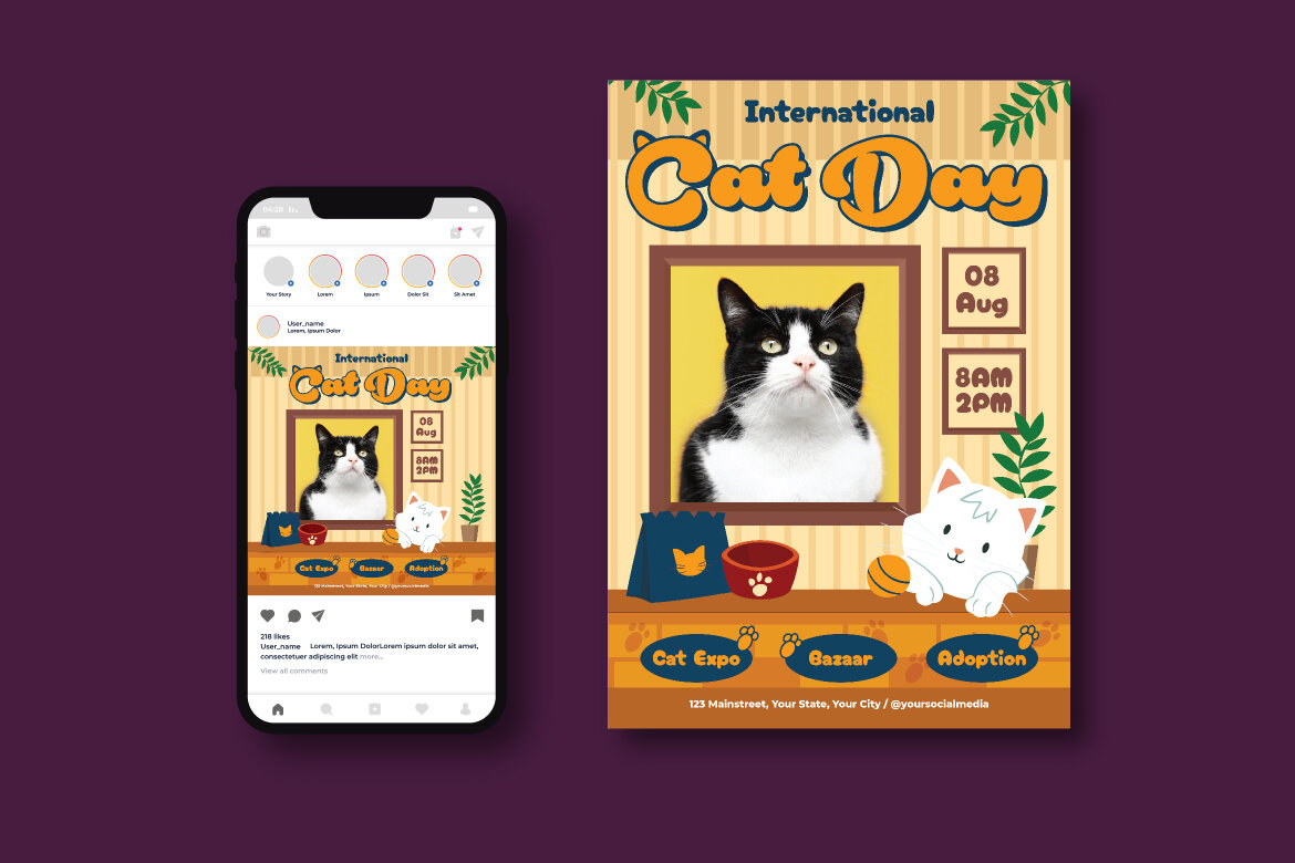 World Cat Day Flyer | Deeezy