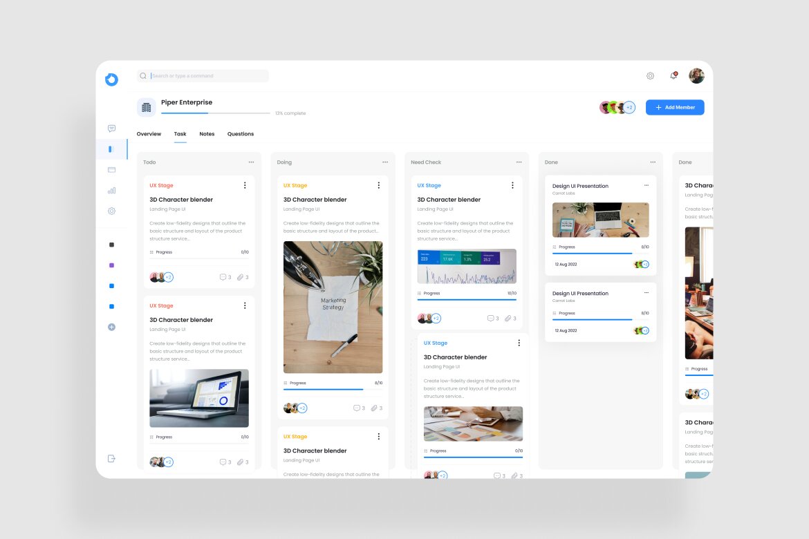 Task Management Dashboard UI Kit | Deeezy