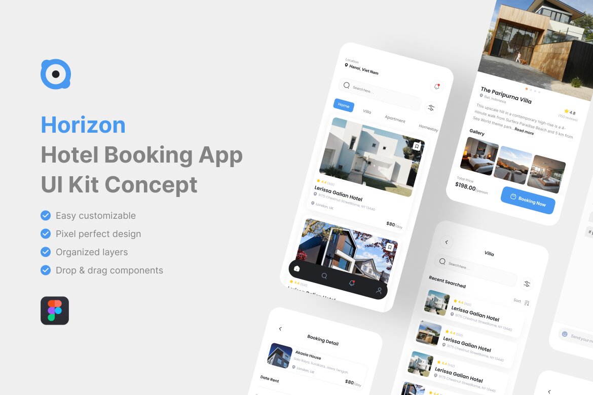Hotel Booking App UI Kit | Deeezy