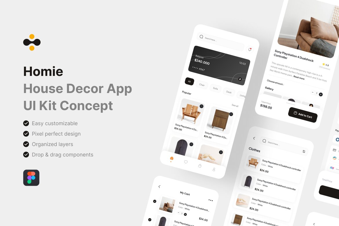 House Decor App UI Kit | Deeezy