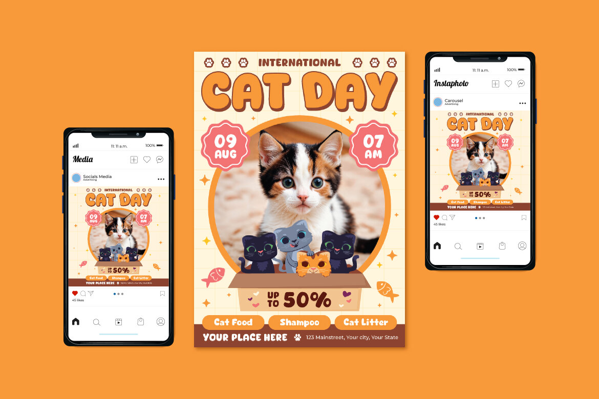 Cat Day Flyer | Deeezy