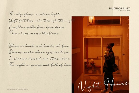 Hughorainy | Signature Font