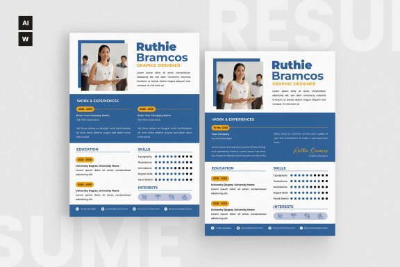 Blue Color Resume CV