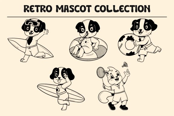 Animal Sport Retro Mascots