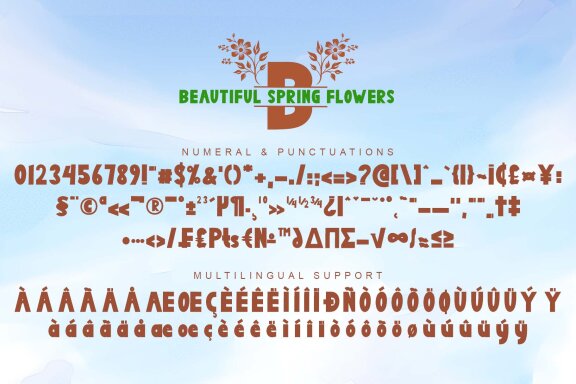 Beautiful Spring Flower Monogram