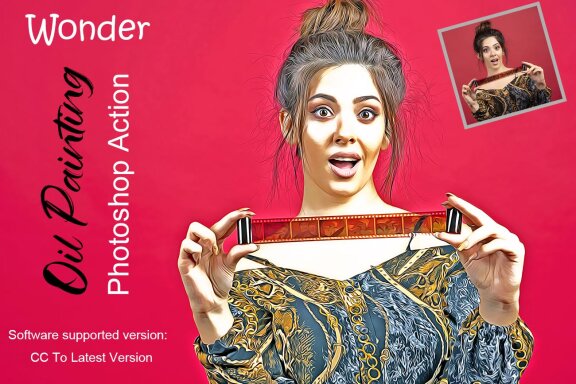 Wonder Oil Painting Photoshop Action