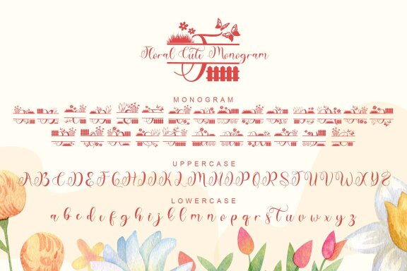 Floral Cute Monogram